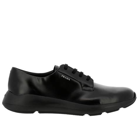 scarpe prada nere strappi|Scarpe Stringate In Pelle Spazzolata Nero .